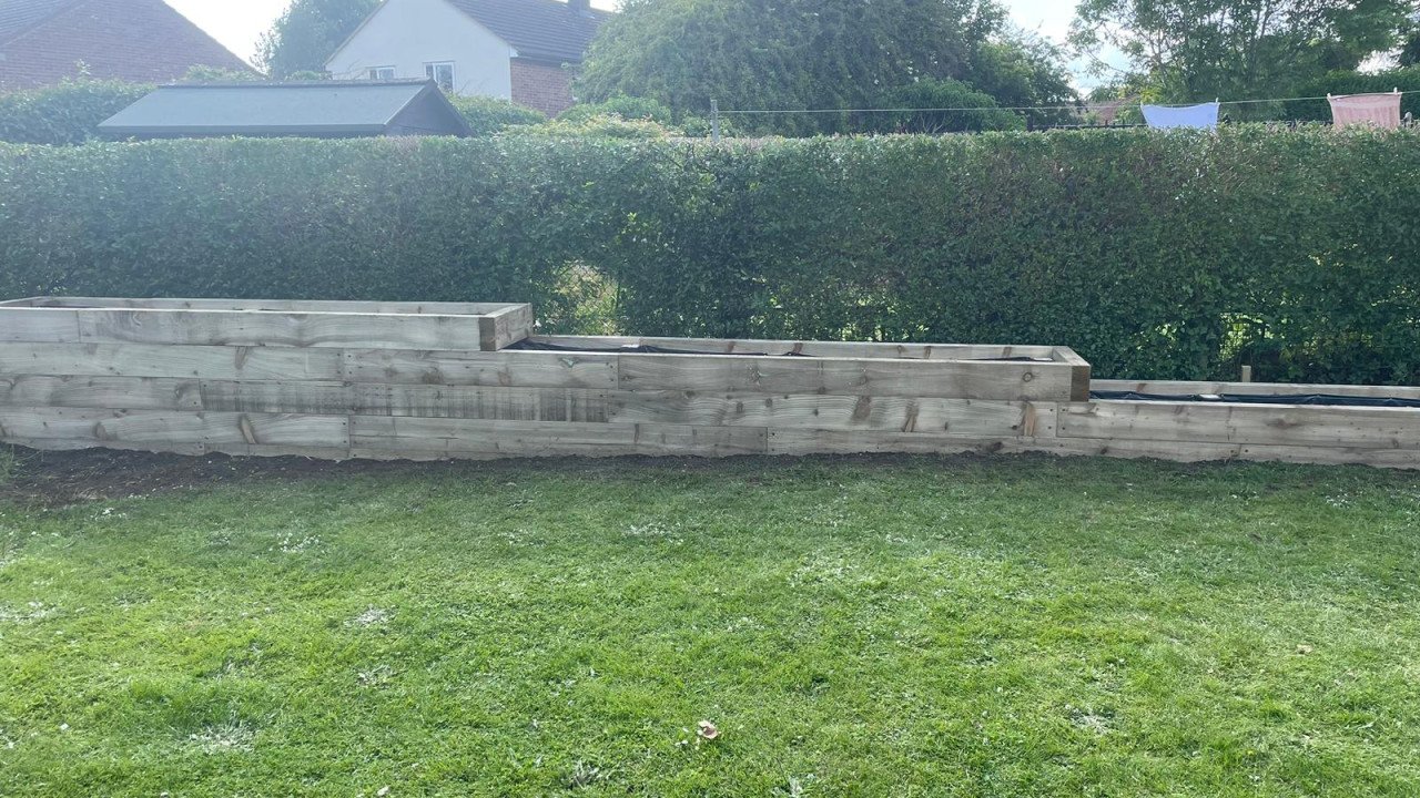 Raised flower beds project by M Fencing & More