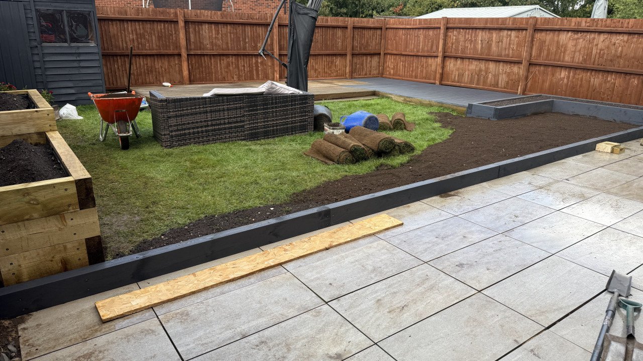 Raised flower beds project by M Fencing & More