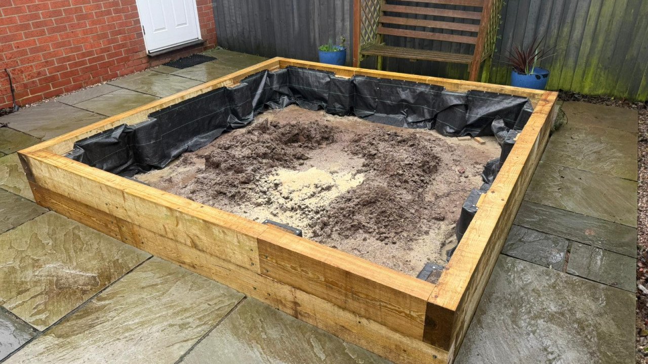 Raised flower beds project by M Fencing & More