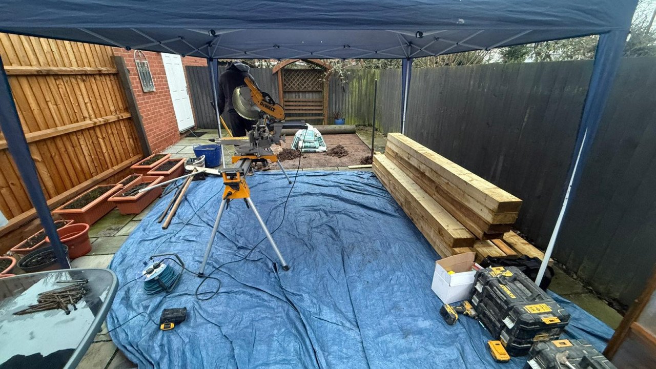 Raised flower beds project by M Fencing & More